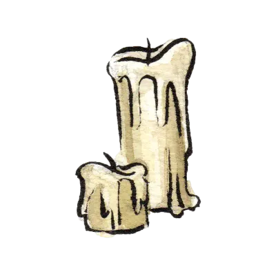 Illustration of a burning candle